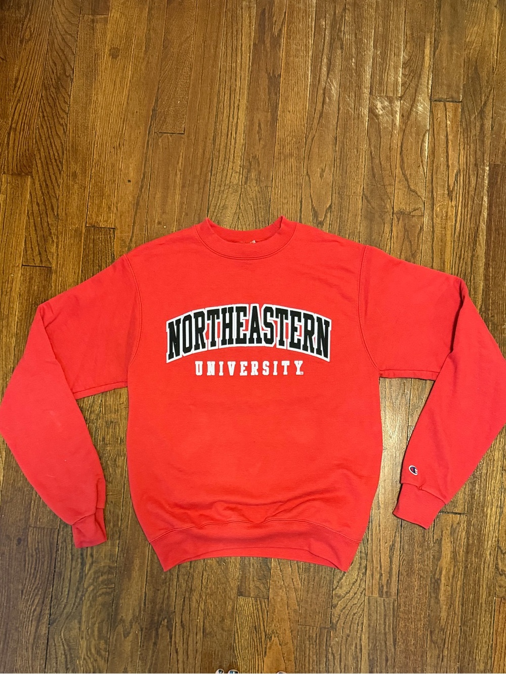 Champion Northeastern University Red Crewneck Sweatshirt Size Small